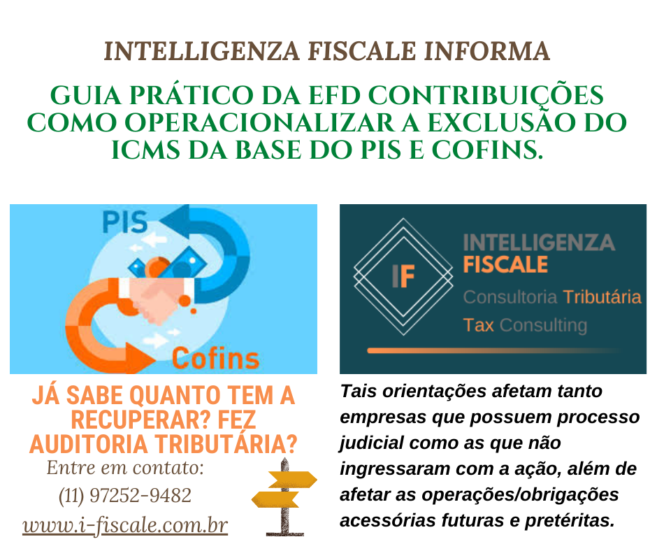 RFB publicou uma nova versão do Guia Prático da EFD Contribuições tratando sobre como operacionalizar a exclusão do #ICMS da base do #PIS e #COFINS.